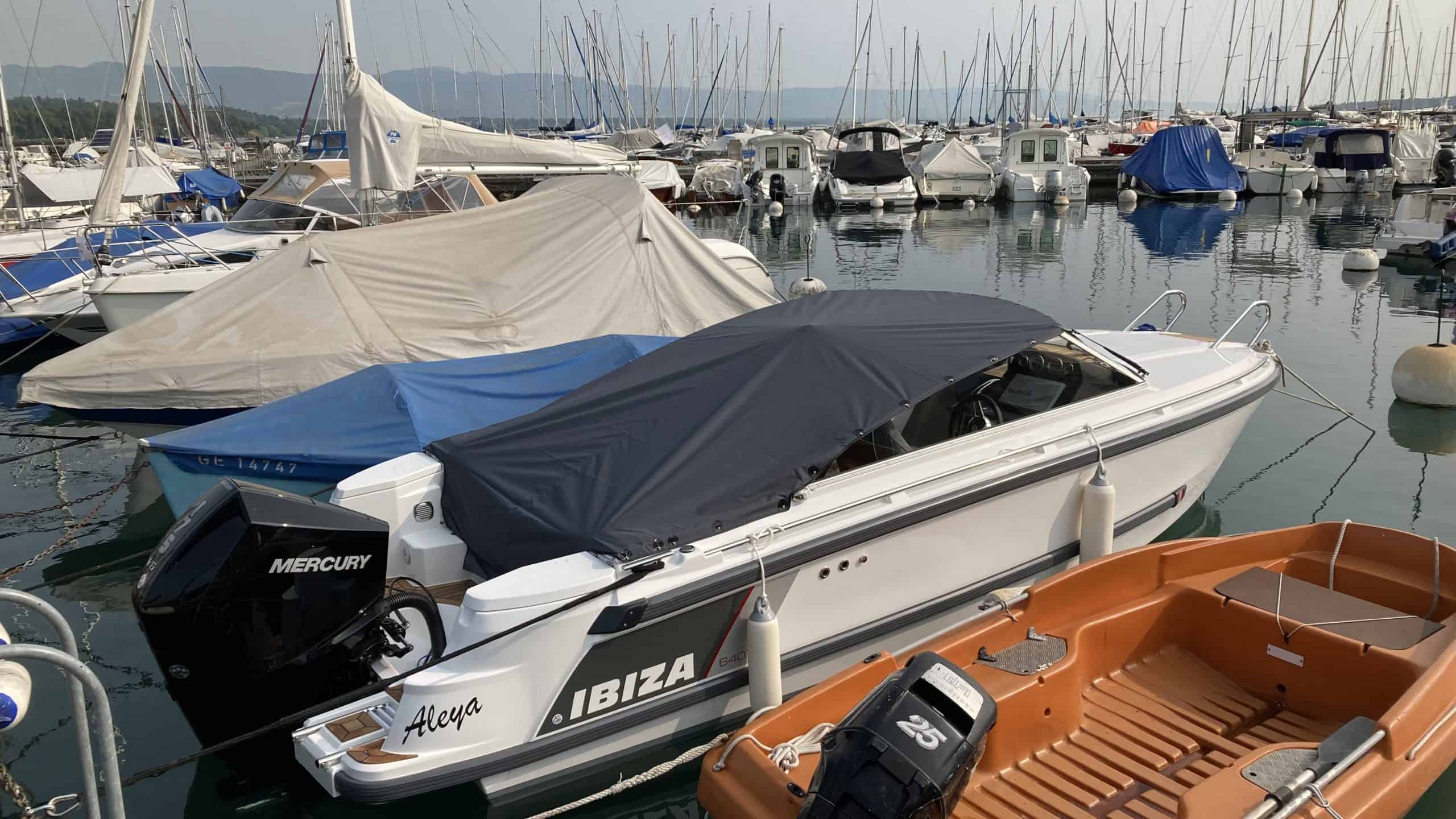 Chantier naval Caillat Mécanique navale Réparation coque Hivernage Antifouling Vente bateaux Ibiza boats Mazury Mercury Avator Honda Yamaha Volvo Penta Mercruiser Genève